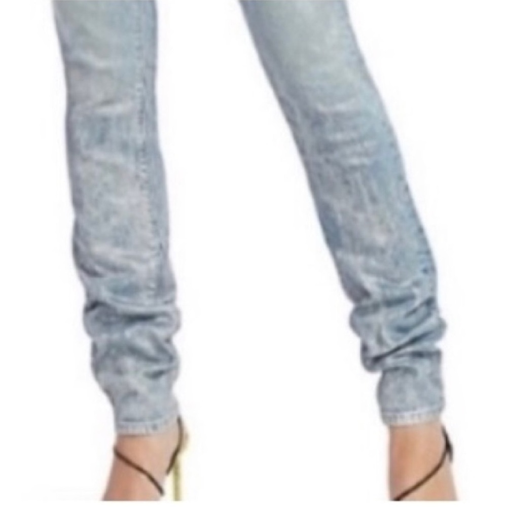 Hudson Jeans Metallic Shimmer Coated Blue Jeans